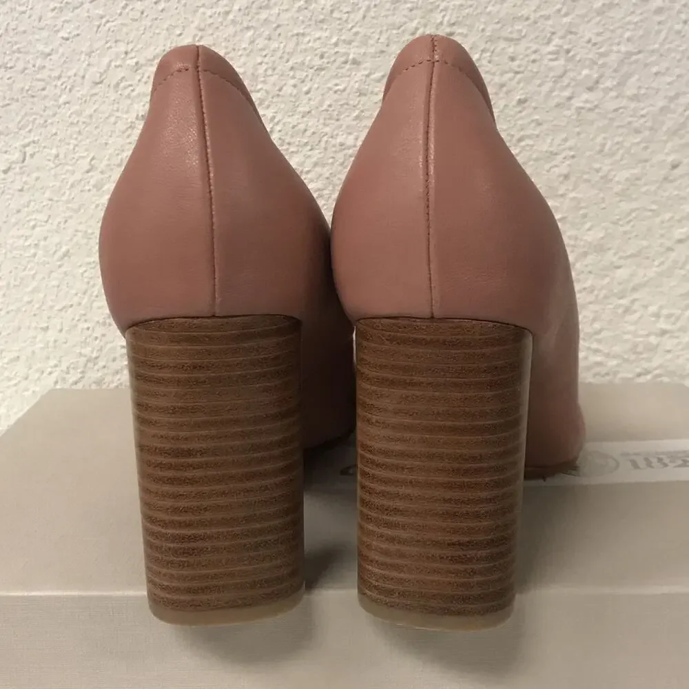 Clarks Women's Size 9.5 M Grace Eva Dusty Pink Leather Heels